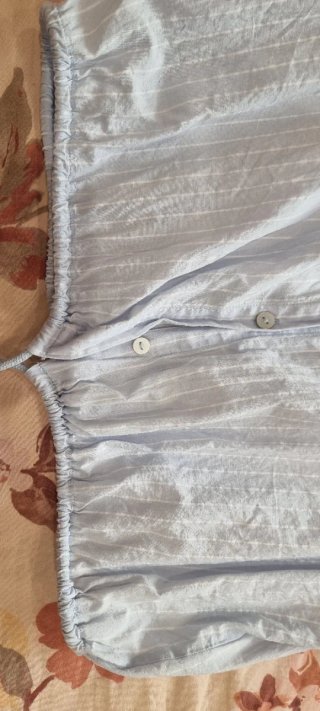 Camicia cotone azzurra a righe