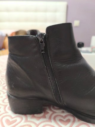 Botines de piel negros mujer