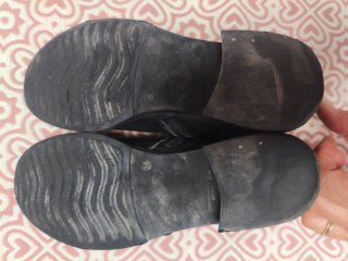 Botines de piel negros mujer