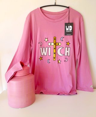Camiseta Wilddreamers manga larga rosa