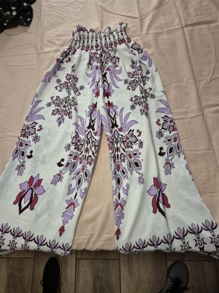 Pantalones anchos estampados talla única