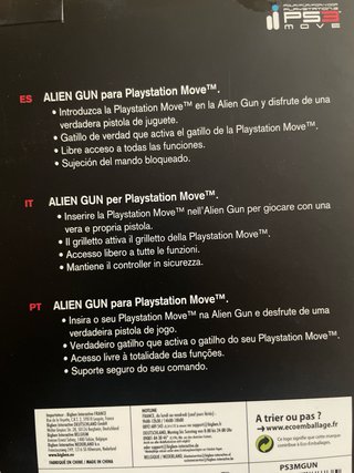 Pistola Genérica PS3 /Gun Bigben /sin abrir/