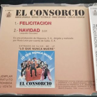 El Consorcio Feliz Navidad CD Promo 1994