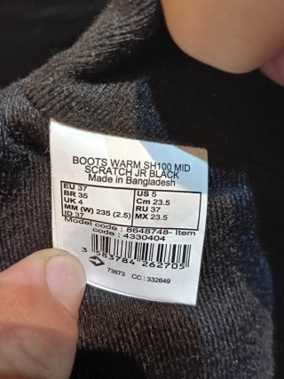 Botas de nieve Quechua niña negras