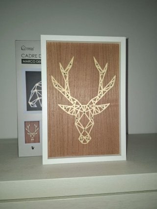 Cuadro Decorativo Ciervo LED Madera