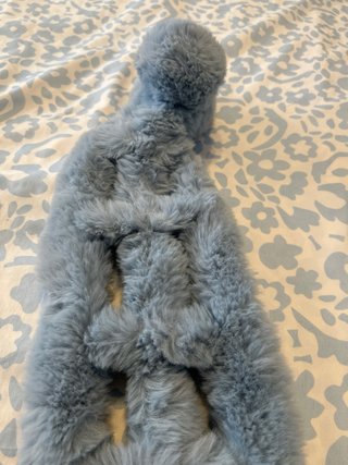 Bufanda azul de pelo sintético