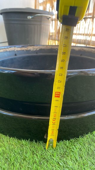 Maceta grande cerámica negra para Bonsai