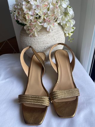Sandalias Castañer Cuña Doradas
