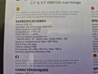 Dock Station E-MOVE para 2.5 y 3.5 HDD/SSD