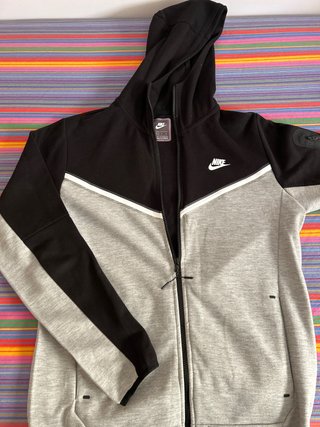 Sudadera Nike Tech Fleece Gris Negra Talla L