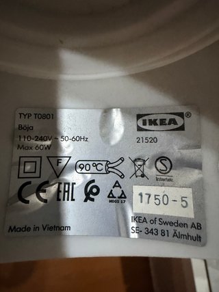 Lámpara Colgante IKEA BÖJA Bambú 40cm