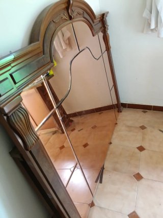 Conjunto de salón de madera de cerezo