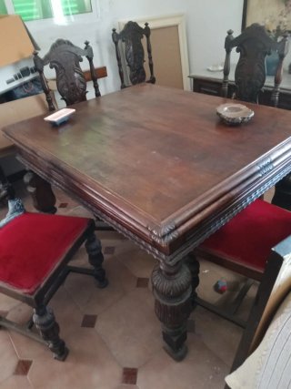 Conjunto de salón de madera de cerezo