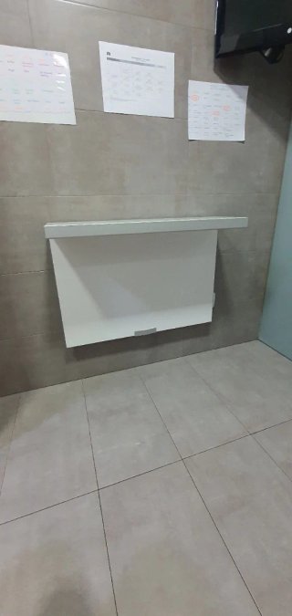 Mesa abatible pared blanca 80x55 cm
