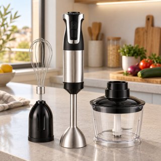 Batidora de mano 3 en 1 800 W · negra