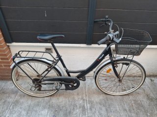 Bicicleta Urbana TOPLIFE Negra con Cesta
