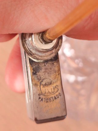 Perfumero Vintage Cristal y Acero