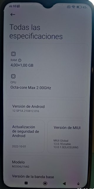 Smartphone "XIAOMI Redmi 9" negro