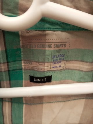 Camisa GAP cuadros verde y beige Talla XL
