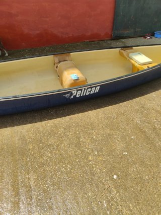 Canoa canadiense nueva con motor eléctrico 54L