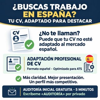 Adaptación de CV para buscar Trabajo (Formato ATS)