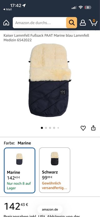 Saco Kaiser Natura Piel de Cordero