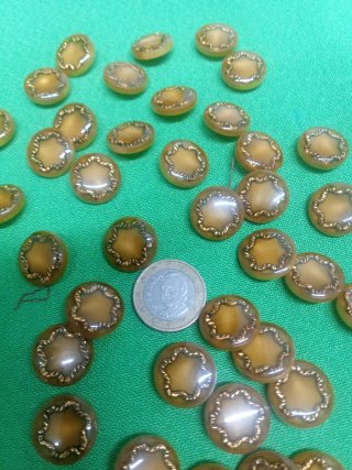 Lote botones dorados flor