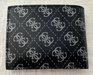 Cartera Guess Hombre Negra y Gris