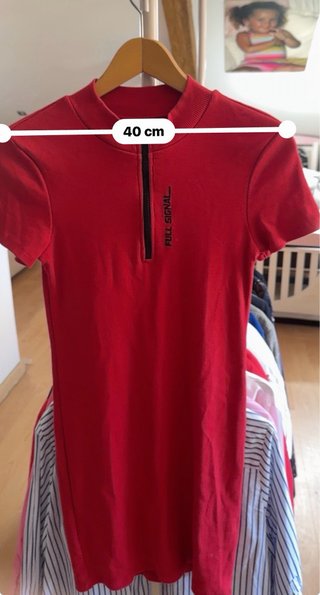 Vestido rojo con cremallera