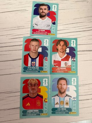 Lote cromos estrellas Mundial 2026