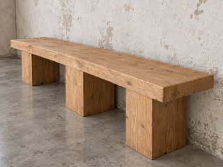 Banco de madera maciza rústico de 4 metros!!
