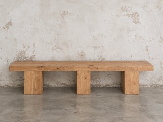 Banco de madera maciza rústico de 4 metros!!