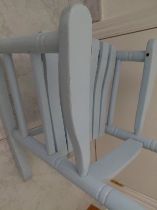 Silla Mecedora Infantil de madera Azul