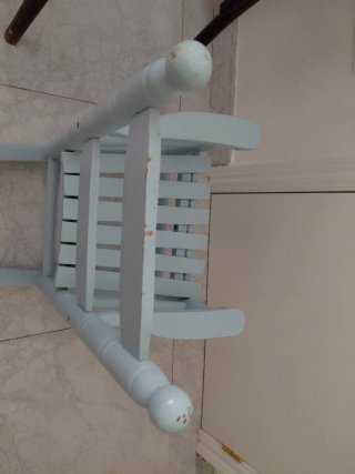 Silla Mecedora Infantil de madera Azul