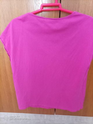 Camiseta Cortefiel bordada floral XL