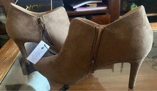 Botines Beige/Marrón Tacón Alto