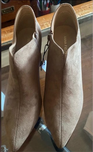 Botines Beige/Marrón Tacón Alto