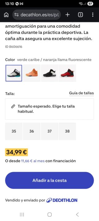 Zapatillas Baloncesto Moradas Talla 36
