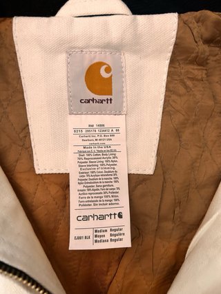 Chaqueta Carhartt Blanca Negra