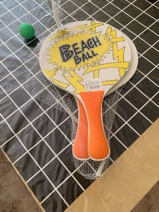 Palas de playa con pelota
