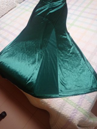 Vestido largo verde para fiesta