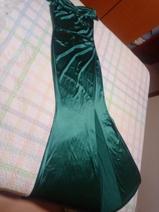Vestido largo verde para fiesta