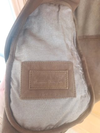 Chaqueta fina piel Massimo Dutti Marrón