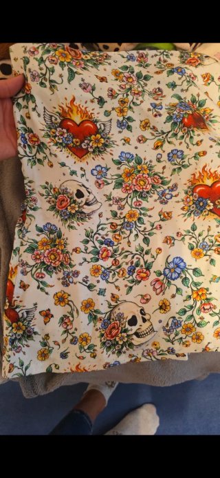 Falda Agnes floral calaveras XS/S