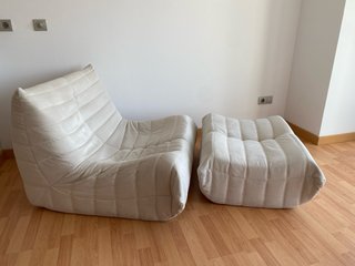 Sillón Togo Beige con Reposapiés