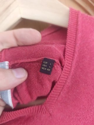 Jersey Massimo Dutti Rojo V-Neck