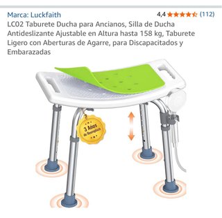 Silla/taburete de Ducha LUCKFAITH antideslizante