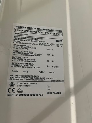 Frigorífico Bosch No Frost 186 cm