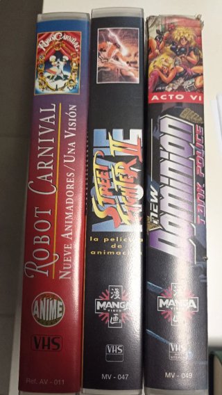 Lote 3 VHS Anime: Robot Carnival, Street Fighter I