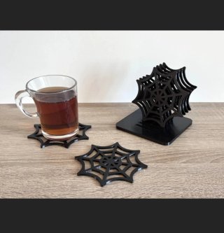 ​Set Sottobicchieri Halloween Ragnatela stampa 3D